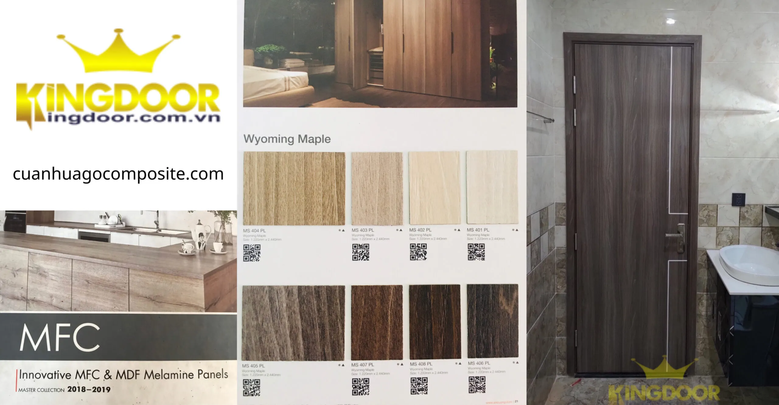 Mẫu cửa gỗ công nghiệp MDF Melamine - Cửa gỗ phòng ngủ giá rẻ.