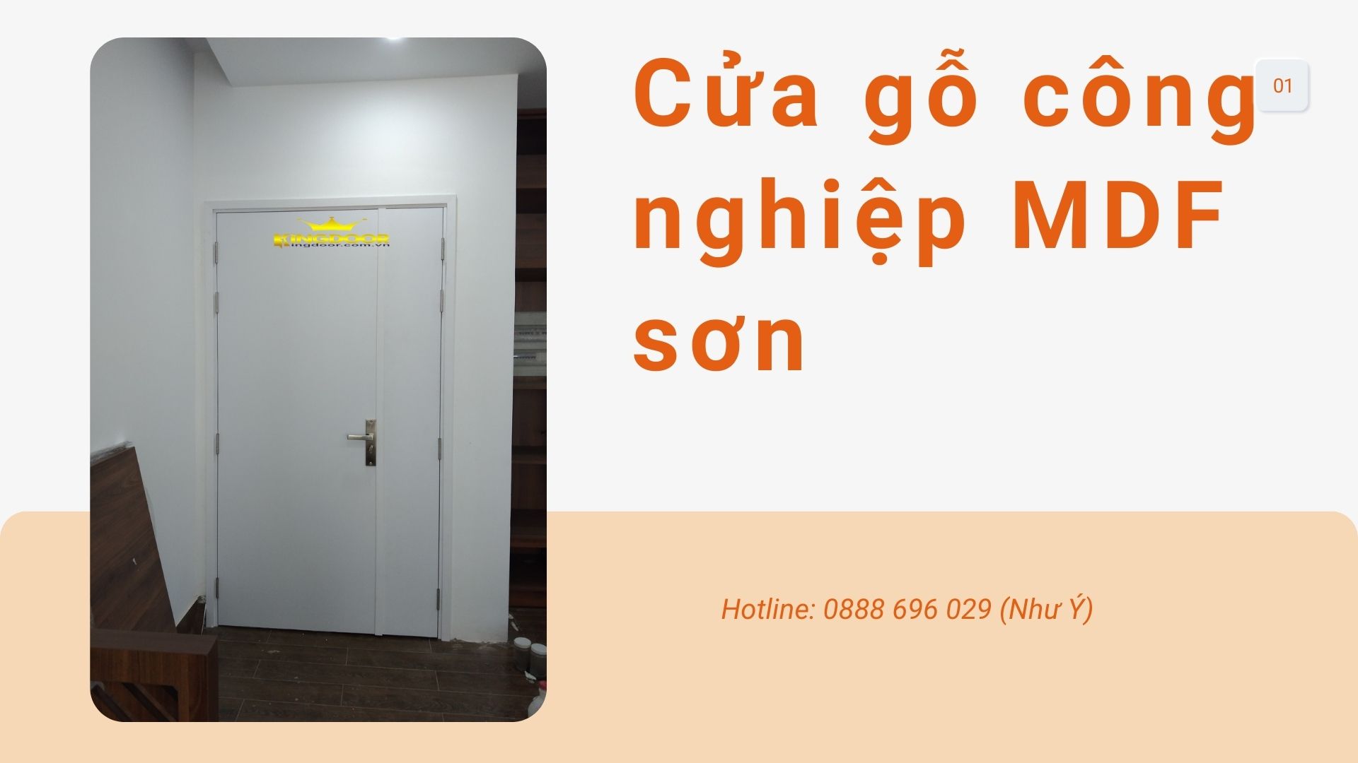 Mẫu cửa gỗ công nghiệp màu trắng mới nhất hiện nay