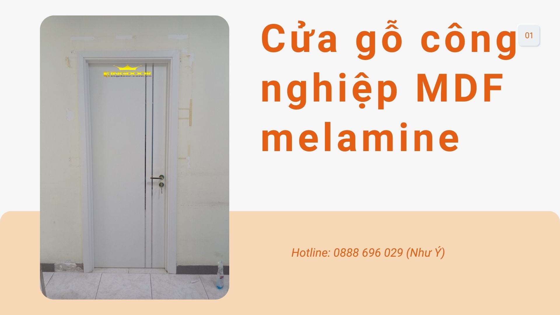 Mẫu cửa gỗ công nghiệp màu trắng mới nhất hiện nay