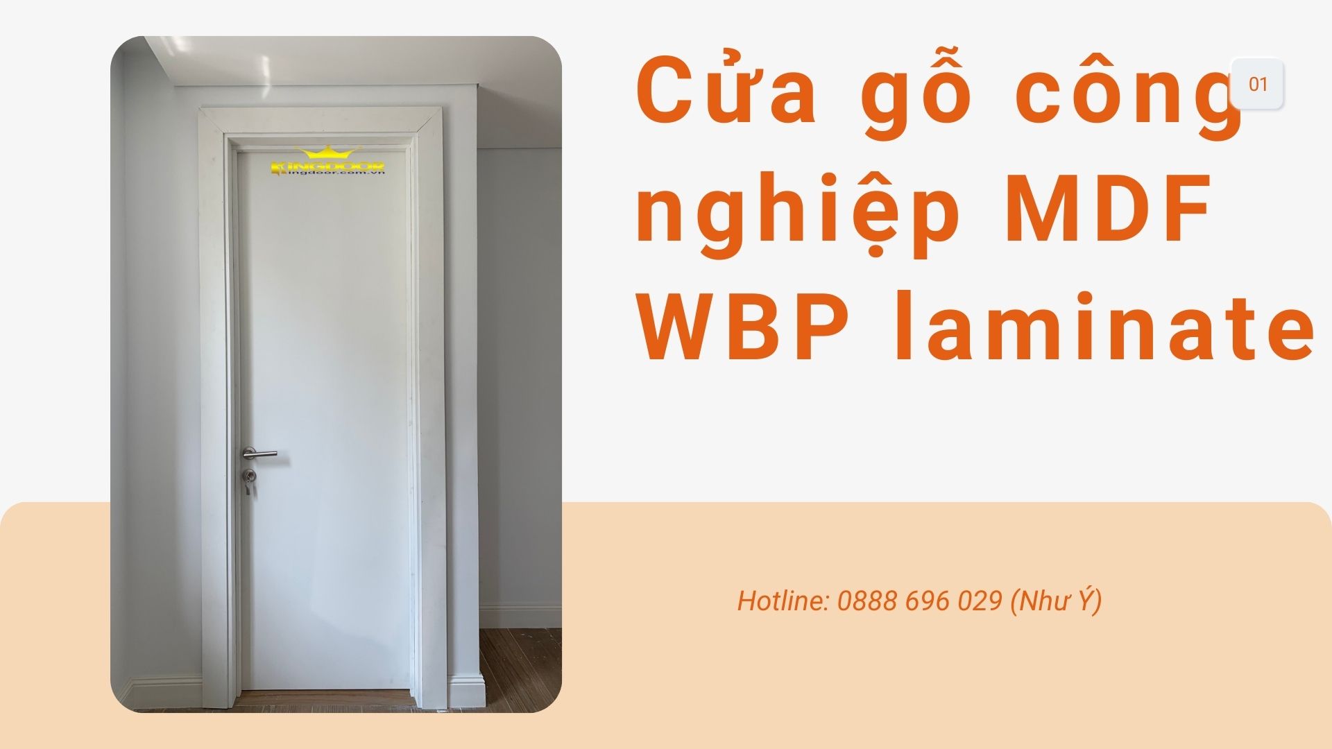 Mẫu cửa gỗ công nghiệp màu trắng mới nhất hiện nay